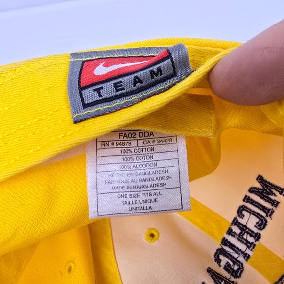 Vintage Y2K Nike Team University Of Michigan Wolverines Hat Center Check - Picture 9 of 9